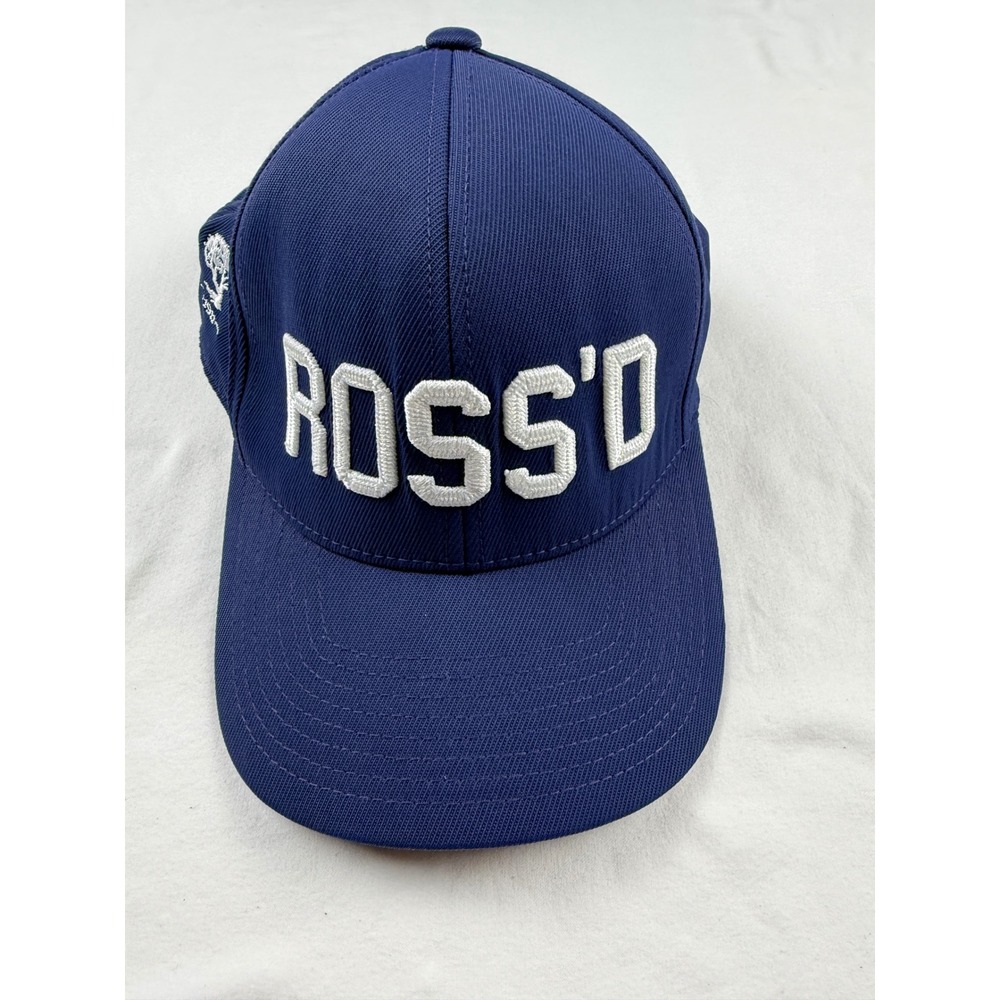 G/FORE Mens Ross'd Golf Hat Navy Blue Snapback Flexfit 110 Tech Cap Embroidery